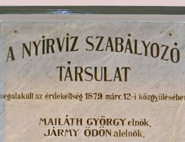Amiről az utcák mesélnek...A Nyírvíz Szabályozó Társulat alapításának emlékére