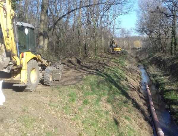 Sóstógyógyfürdő Igrice patak - Elkezdődtek a meder karbantartási munkálatai