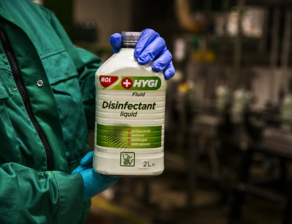 110 ezer liter fertőtlenítőszert szállított ki a Mol az ország különböző pontjaira