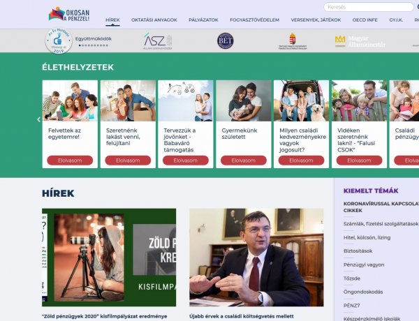 Pénzügyi tudatosságra nevel a példaértékű kormányzati portál