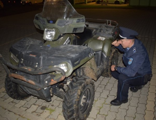 Körözött quad a csengersimai határátkelőhelyen – A rendőrök a járművet lefoglalták
