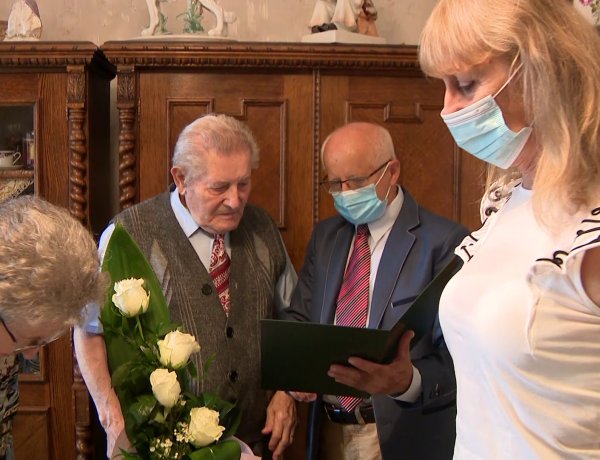 Városunk szépkorúját, a 90 éves Dankó Istvánt köszöntötték  