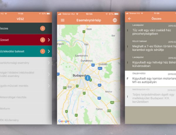 VÉSZ – Új funkciókkal bővült a katasztrófavédelem applikációja
