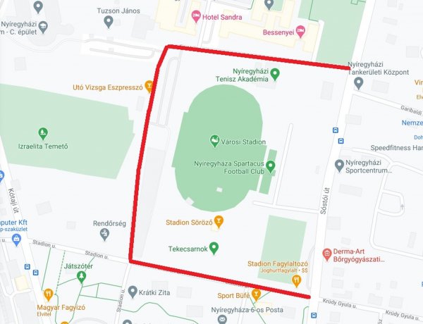 Forgalomkorlátozás a Nyíregyháza Spartacus FC és Debrecen VSC labdarugó mérkőzés alatt