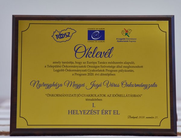 Idősellátás – Nyíregyháza a legjobb önkormányzat díját nyerte