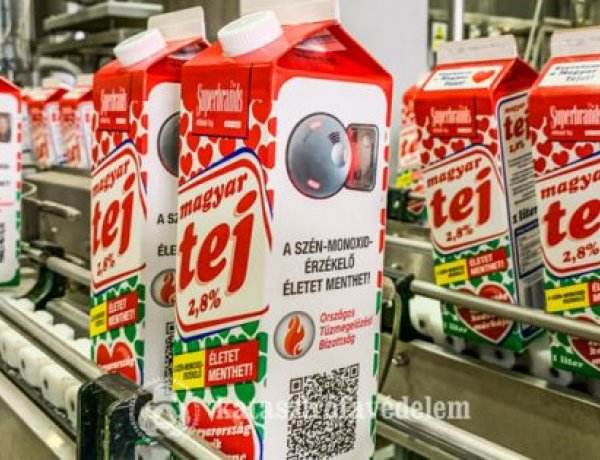 Pár napja tejes dobozon is kampányol az Országos Tűzmegelőzési Bizottság