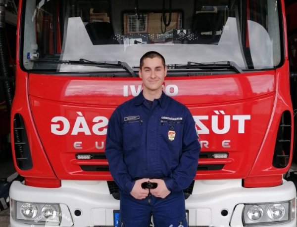 Keleten a legfiatalabb – Matyi Richárd 18 évesen került a helyi Tűzoltó-parancsnokságra