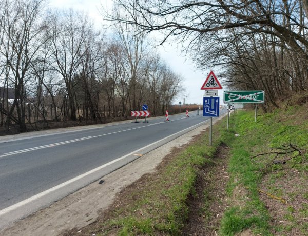 A Magyar Közút megkezdte a 41-es főútvonalon a napkori körforgalom kialakítását