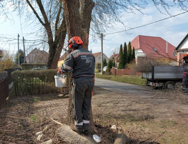Gallyazási munkálatokat végeztek Oroson, a Vidor utcában         
