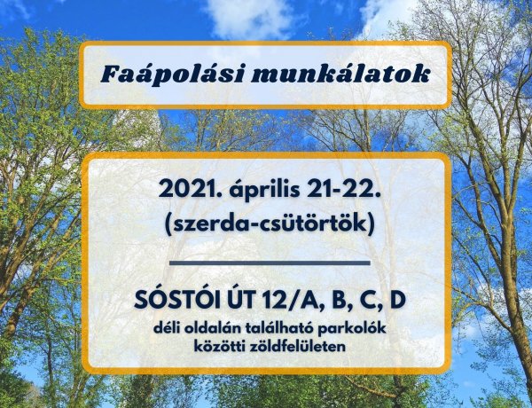 Szerdán és csütörtökön faápolási munkálatokat végez a NYÍRVV a Sóstói úton