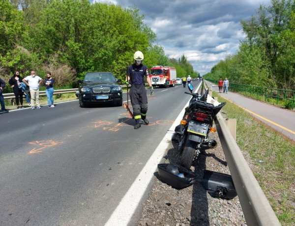 Súlyos motoros baleset történt a 38-as számú főúton szombaton