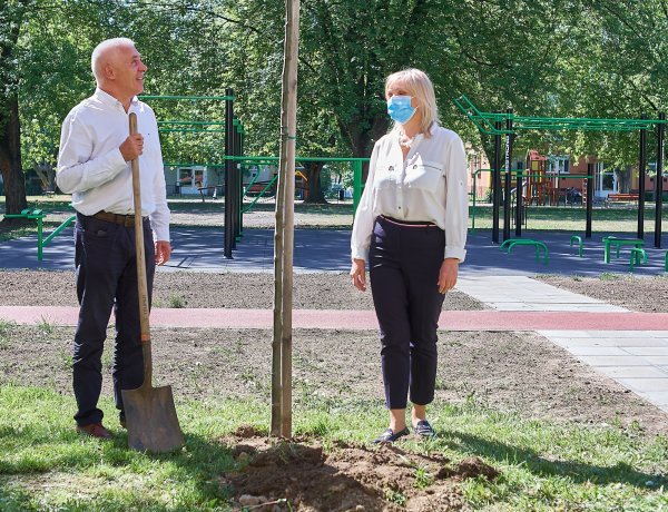 Újabb szabadtéri kondipark készült el Nyíregyházán, ezúttal a Szántó Kovács János utcán