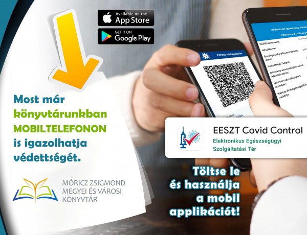 A nyíregyházi könyvtárban is használható a mobiltelefonra letölthető védettségi kártya