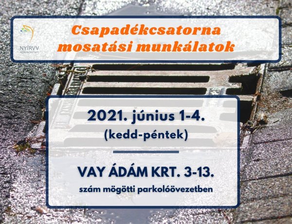 Forgalomkorlátozás: csatornamosási munkákat végeznek keddtől péntekig a Vay Ádám körúton