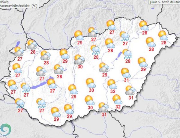 Gomolyfelhők mögé bújik a nap, mégis szükség lesz a legyezőkre