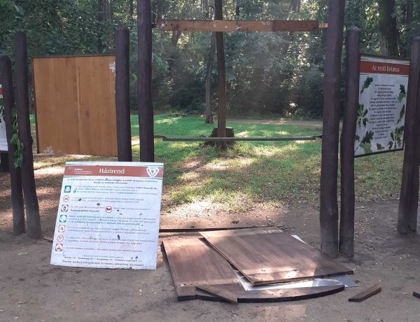 Vandál rongálások a Sóstói-erdőben                                  