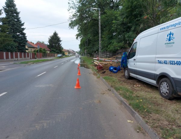 Korszerűsítési munkálatokat végez a Nyírségvíz a Kállói úton