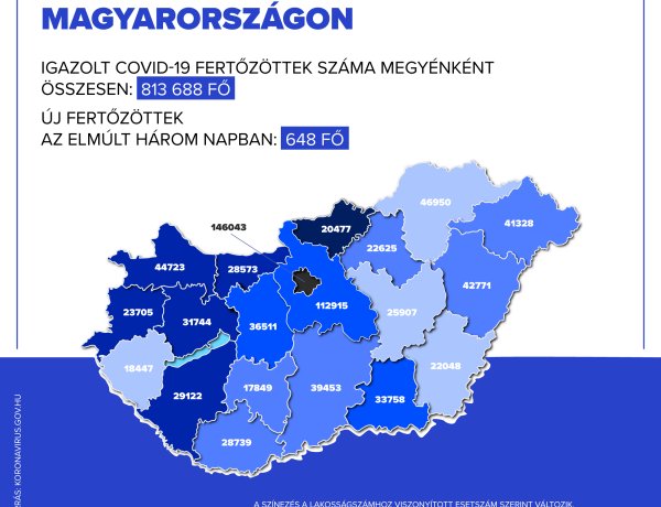 Térképen mutatjuk a friss fertőzöttségi adatokat                  
