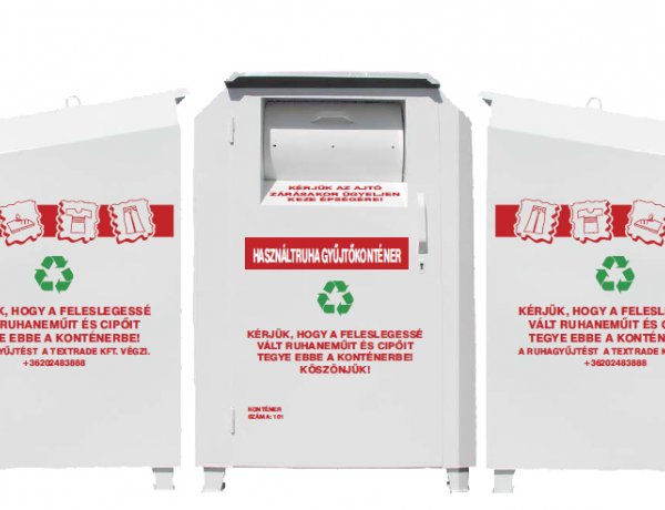 Több mint 40 ruhagyűjtő konténer - Legalább hetente ürítik  