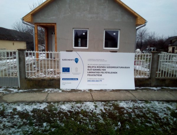 Milota község szegregátumaiban élő személyek lakhatási feltételeinek fejlesztése