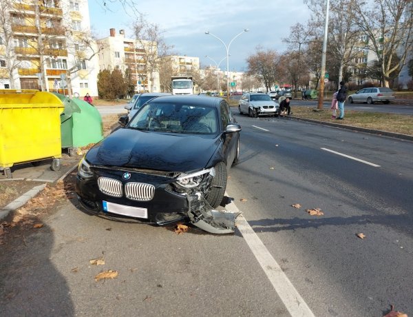 Két személyautó ütközött az Északi körúton kedden délelőtt