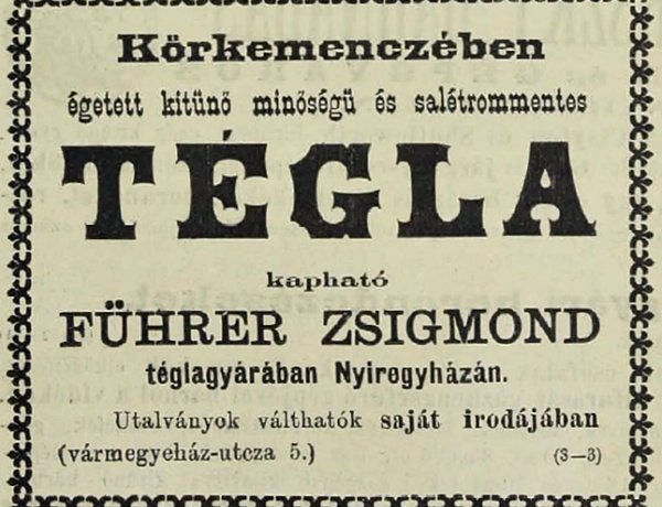 Amiről az utcák mesélnek... A nyíregyházi tégla- és cserépgyártás történetéből 1.