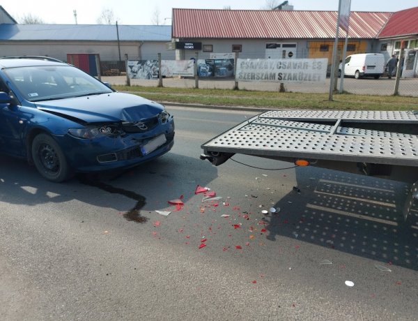 Ráfutásos baleset történt kedden délelőtt a Kállói úton