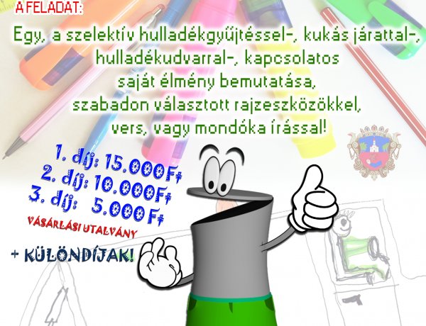 Nyíregyháza MJV Önkormányzata és az ÉAK Nonprofit Kft. a szelektív hulladékgyűjtés gyakorlatának népszerűsítésére pályázatot hirdet óvodások és általános iskolások részére