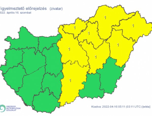 Mutatjuk, melyik megyékben csapnak le zivatarok