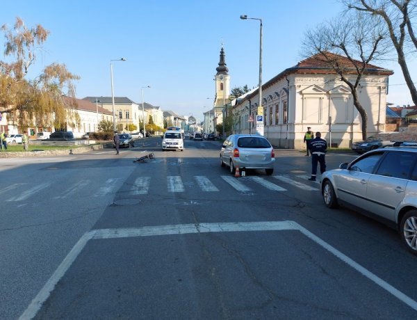 Elütöttek egy kerékpárost a Luther utcán