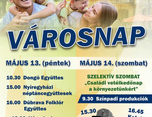 Városnap és Szelektív Szombat – Ünnepi programsorozatot kínál a város péntekre és szombatra