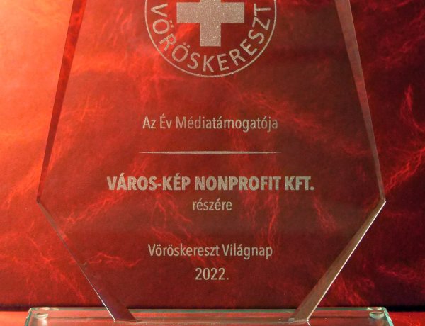 Az Év Médiatámogatója címet kapta a Város-Kép Nonprofit Kft. a Magyar Vöröskereszttől