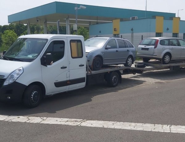 Túlsúlyos járműszerelvény a beregsurányi közúti határátkelőhelyen