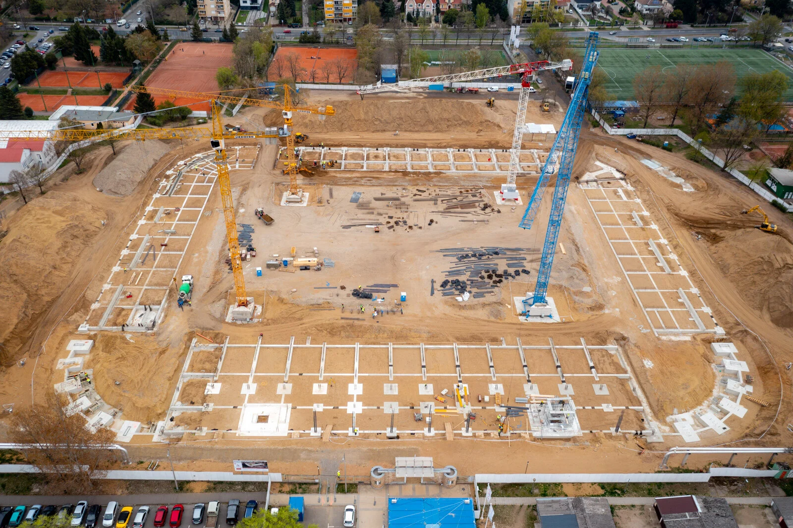 Befejeződtek az alapozási munkálatok a Városi Stadionban