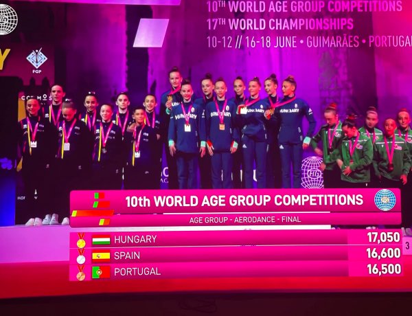 Arany Portugáliában - Remekül szerepeltek a nyíregyházi aerobik versenyzők