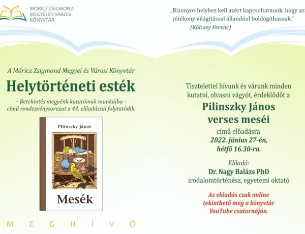 Helytörténeti esték – Pilinszky János verses meséi