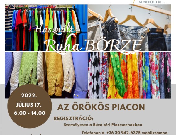 Használt ruha börze az Örökös Piacon