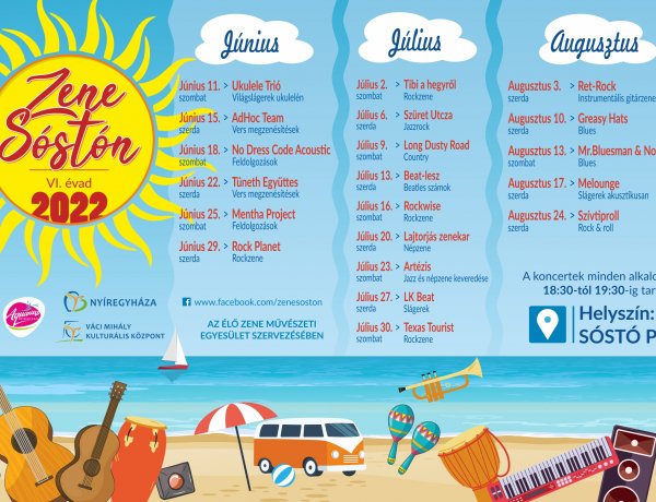 Zene Sóstón – Íme a fellépő zenekarok listája!