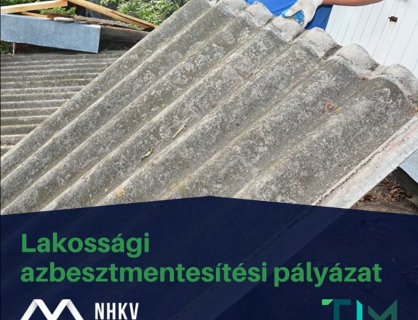 Azbesztmentesítési pályázatot hirdetnek a lakossági ügyfelek részére
