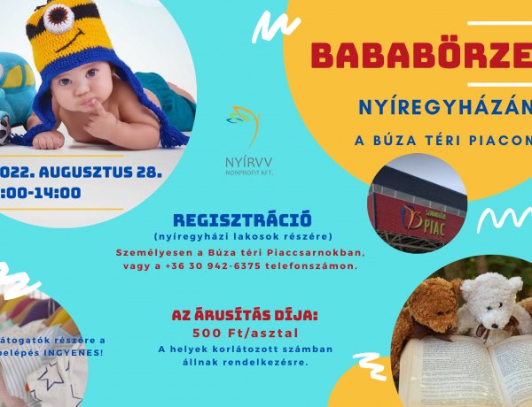 Ismét Bababörzét rendez a NYÍRVV a Búza téri piacon