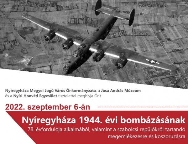 Megemlékezés Nyíregyháza 1944. évi bombázásának évfordulója alkalmából
