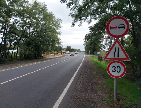 Nyírpazonynál a 4-es főúton sebességkorlátozás lépett érvénybe