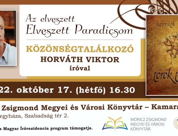 Közönségtalálkozó Horváth Viktor íróval, műfordítóval