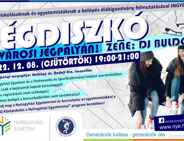 Jégdiszkó az egyetem szervezésében 