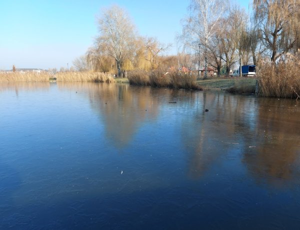A Bujtosi-tó jege már elkezdett befagyni, azonban tilos és életveszélyes rálépni