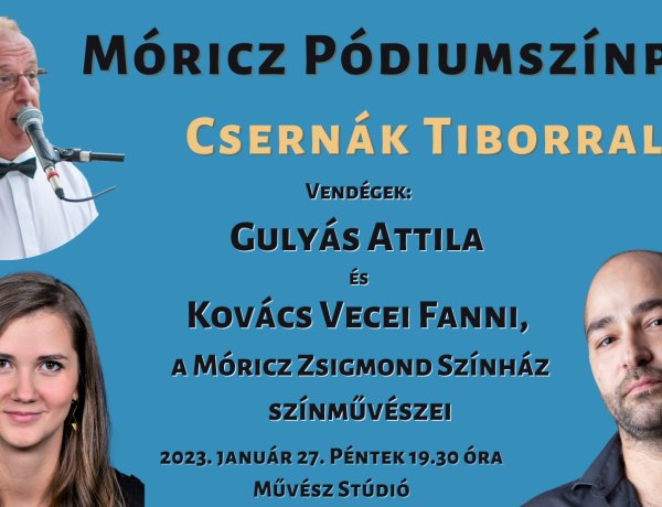 Új, zenés Móricz Pódiumszínpad programsorozat indul a Művész Stúdióban