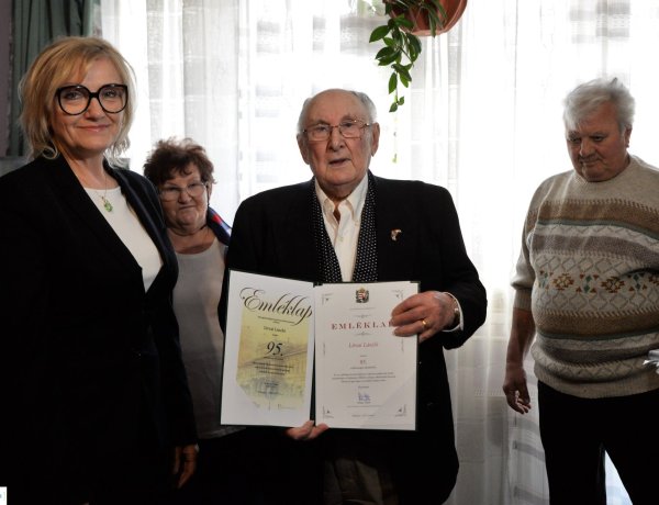 95. születésnapja alkalmából köszöntötték kedd délután Litvai Lászlót