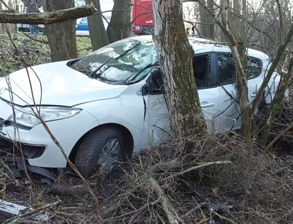 Árokba hajtott egy jármű a 41-es főútvonalon