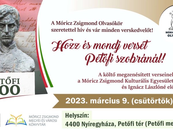 Hozz és mondj verset Petőfi szobránál!