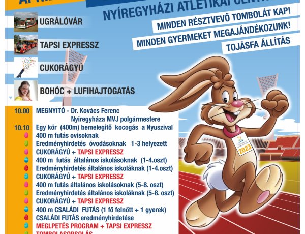 Szombaton jön a 30. Nyuszi Futás! 